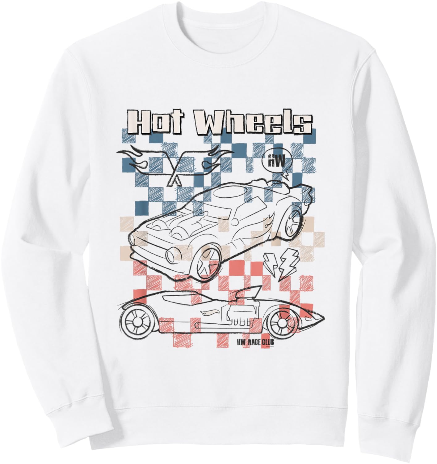Hot Wheels - Red White and Blue Sweatshirt - Sweatshirt | White
