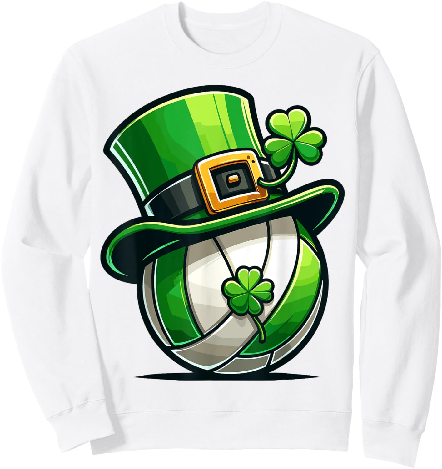 St Patricks Day Irish Boys Girls Volleyball Sweatshirt - Sweatshirt | White