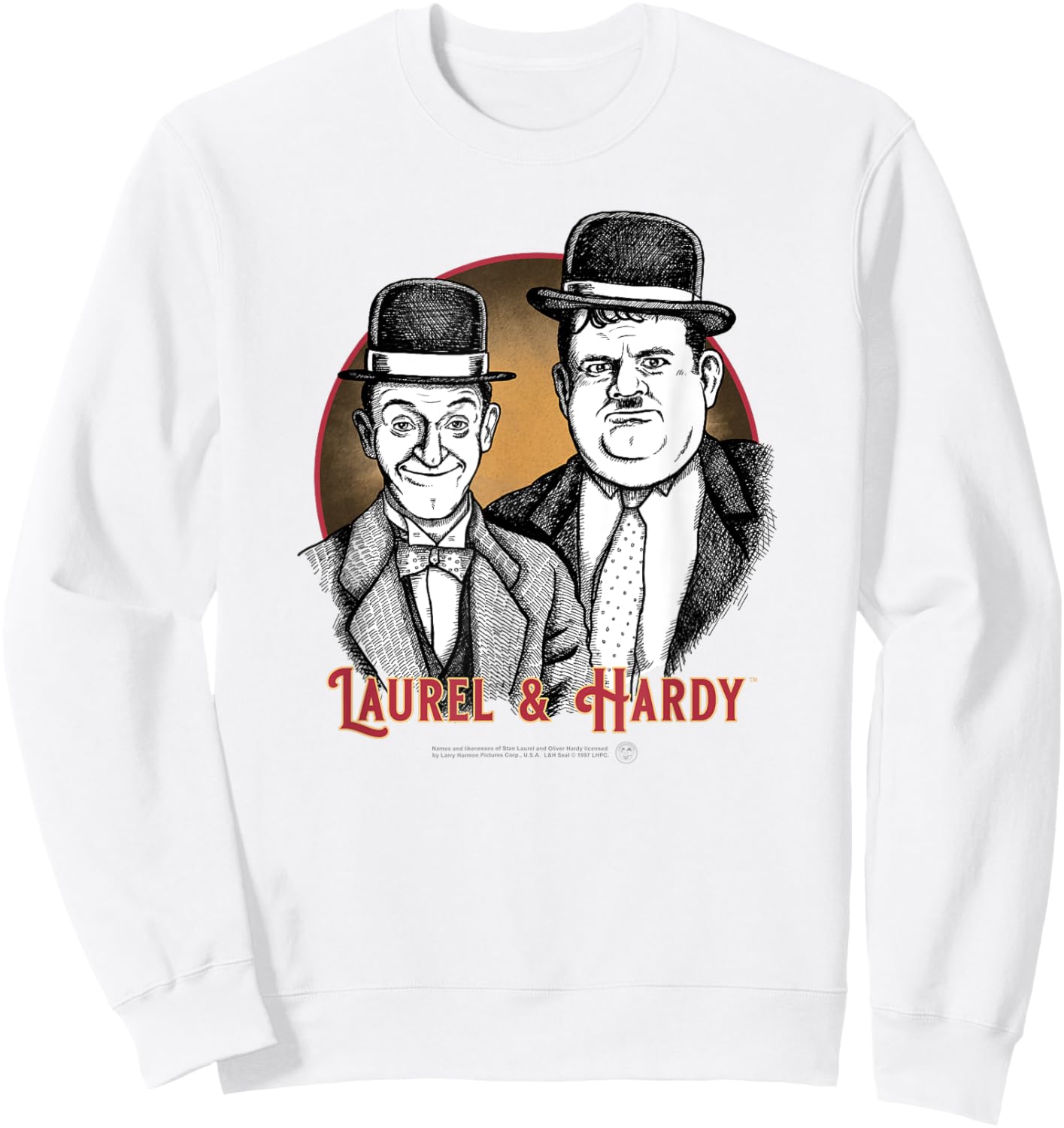 Laurel & Hardy Classic Comedy , white, S Sweatshirt - Sweatshirt | White