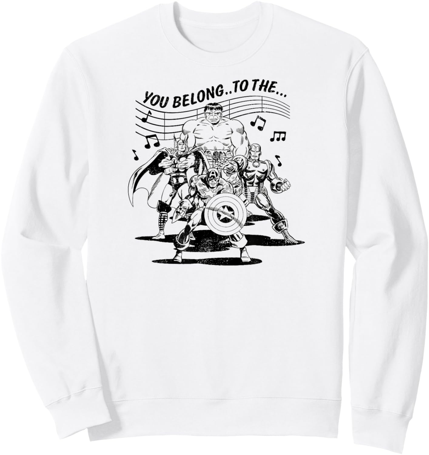 Marvel - You Belong To The Merry Marvel Marching Society Sweatshirt - Sweatshirt | White