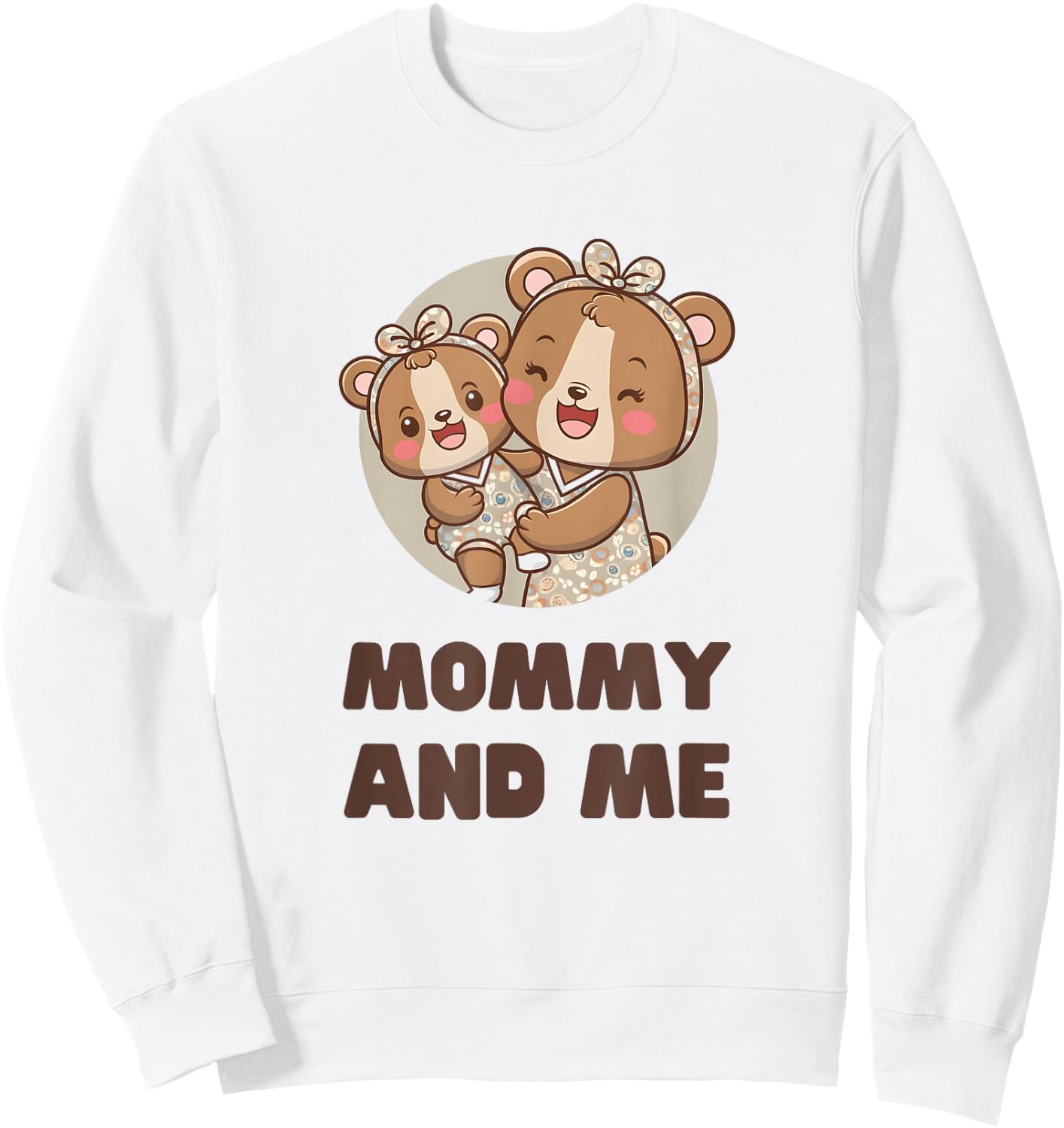 Girl MOTHER Mom Baby Bear Mommy & Me Matching Outfits Parent Sweatshirt - Sweatshirt | White