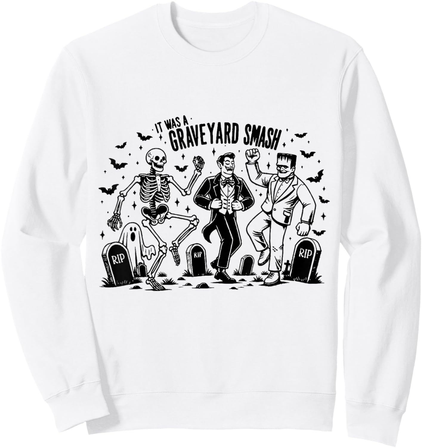 It Was A Graveyard Smash Sweatshirt - Sweatshirt | White