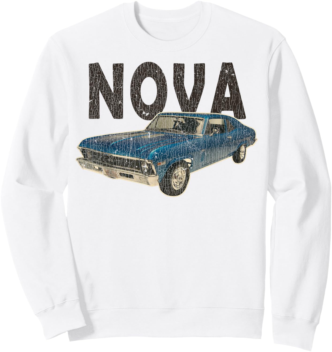 Vintage Blue Nova 1969 Sweatshirt - Sweatshirt | White