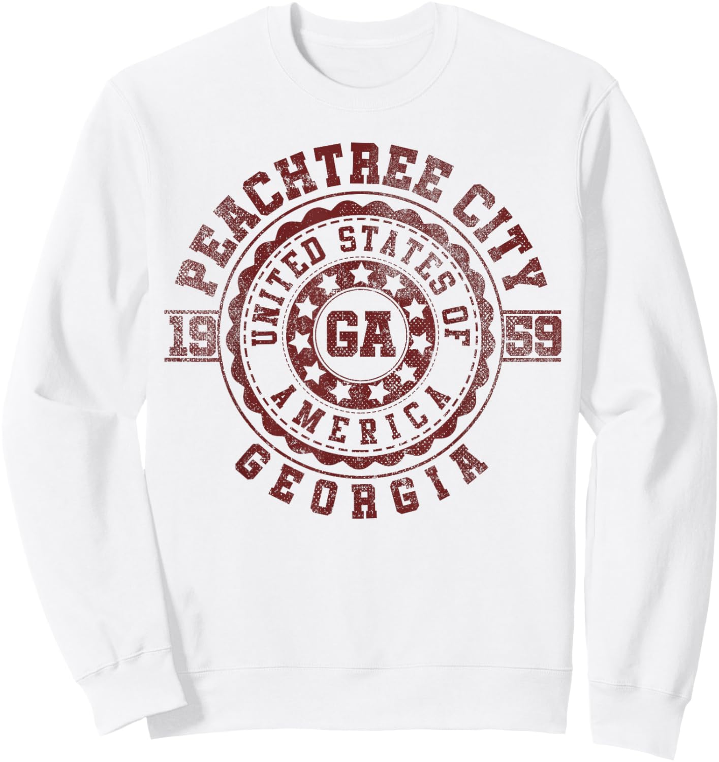 Peachtree City GA | Georgia | Vintage City Apparels Sweatshirt - Sweatshirt | White