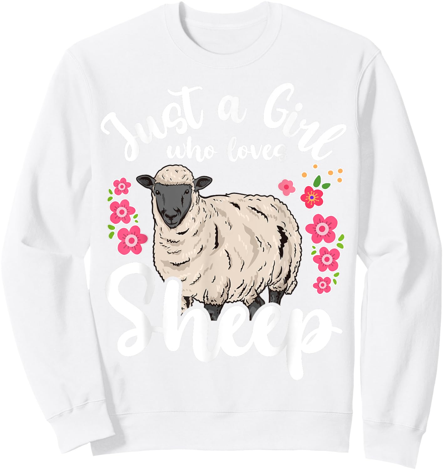 Sheep Just a Girl Who Loves Sheep Sweatshirt - Sweatshirt | White