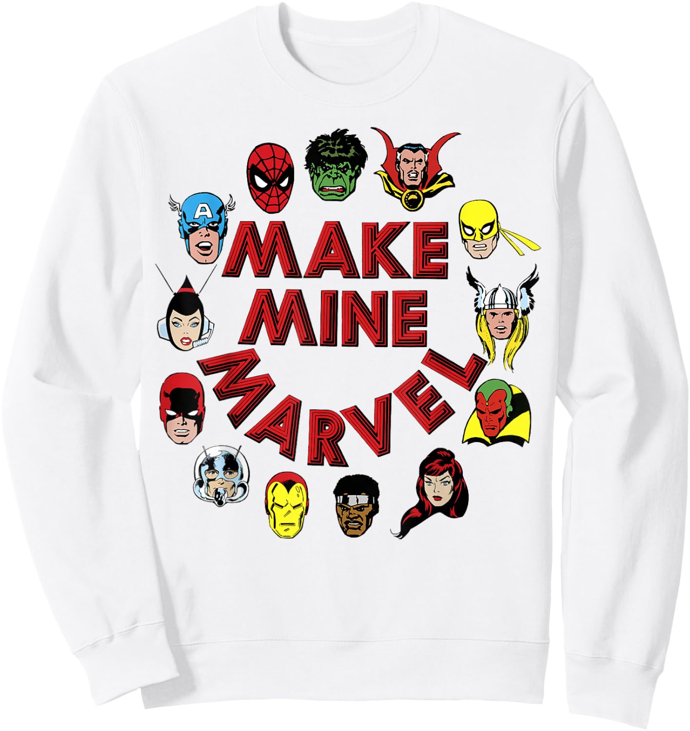 Marvel Make Mine Marvel Circle Of Heroes Sweatshirt - Sweatshirt | White
