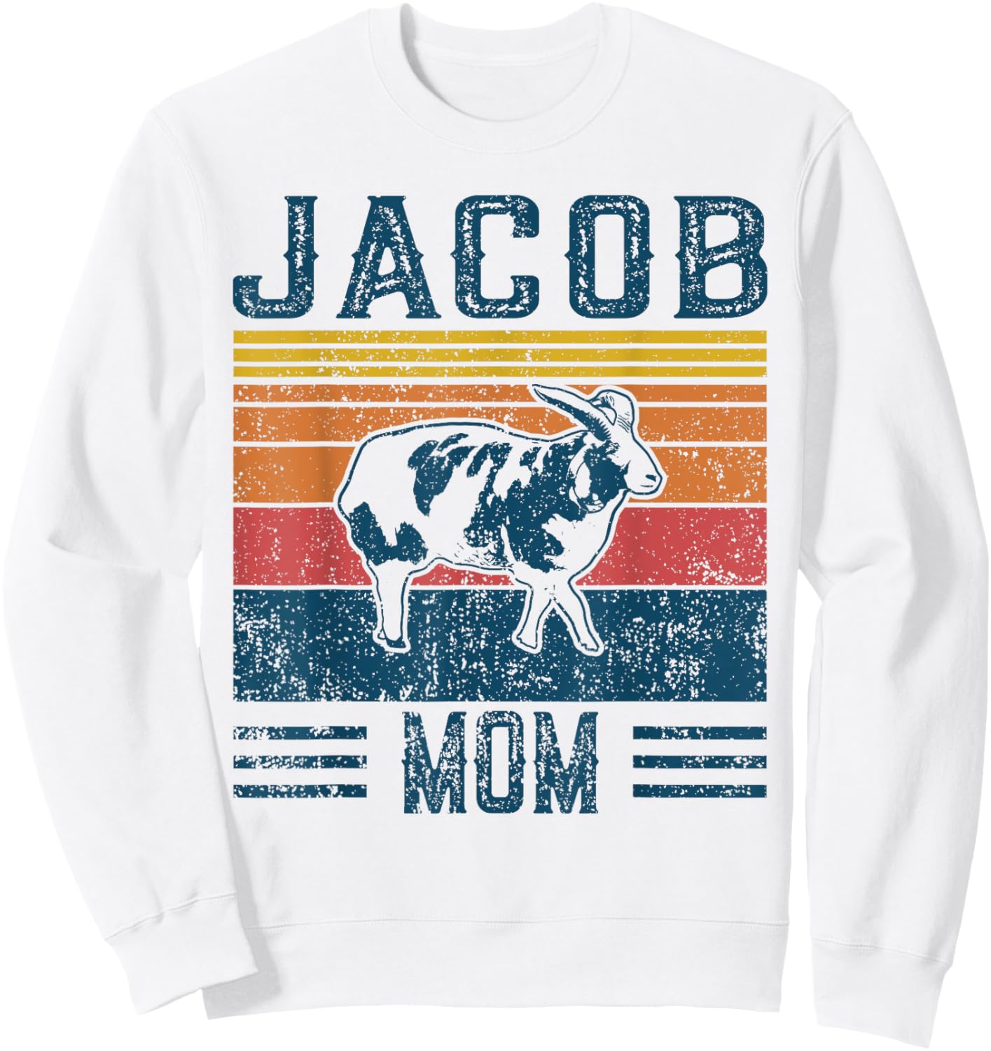 Best Sheep Mom Women - Vintage Jacob Sheep Sweatshirt - Sweatshirt | White