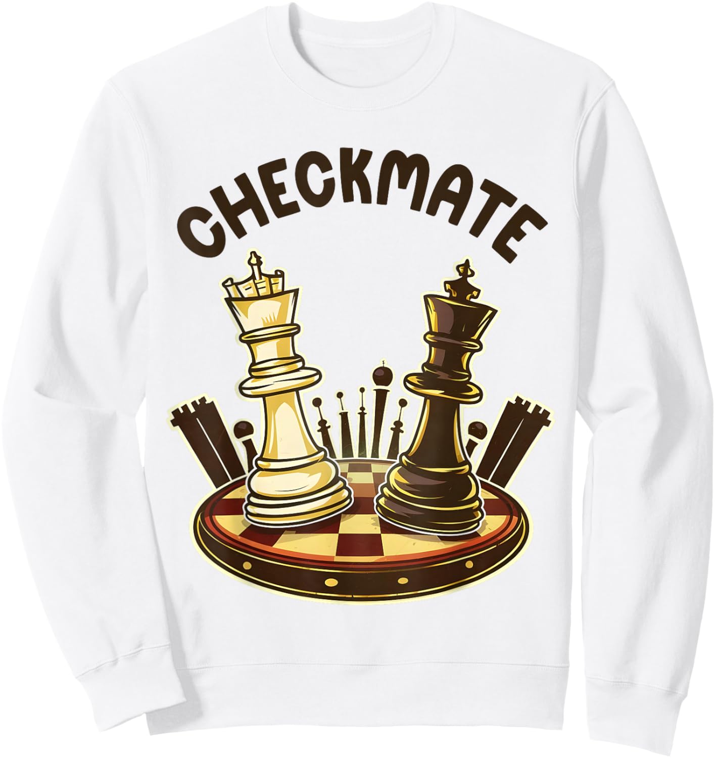 Checkmate Grand Master Chess Player Retro Chess Birthday Men Sweatshirt - Sweatshirt | White