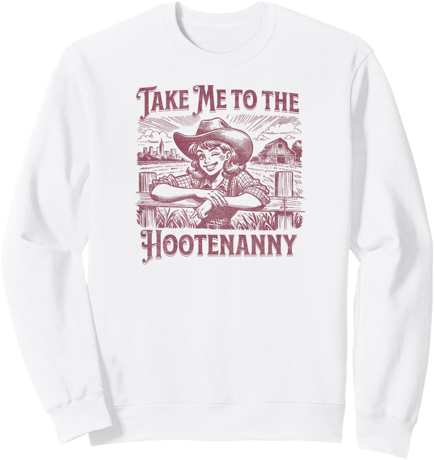 Take Me to the Hootenanny Sweatshirt - Sweatshirt | White