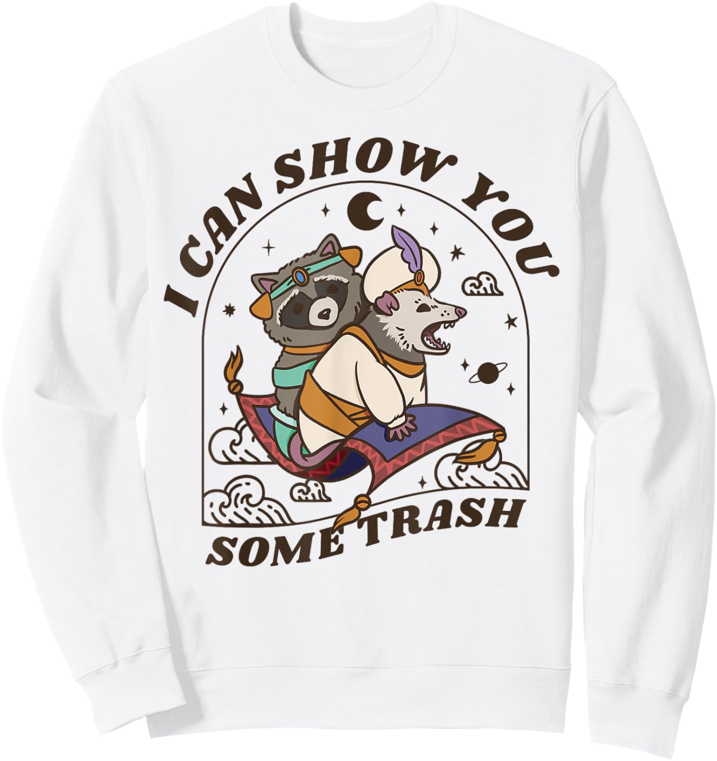 I Can Show You Some Trash Funny Raccoon Possum, Raccoon Sweatshirt - Sweatshirt | White
