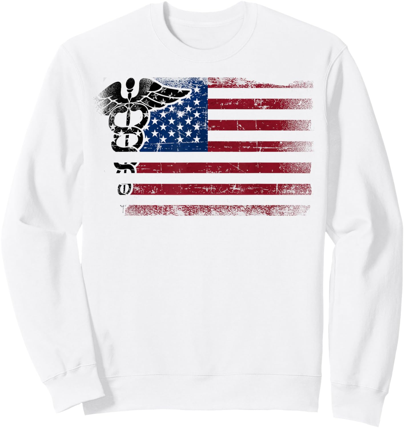 CNA Nurse Certified Nursing Assistant American Flag Cna Kids Men Sweatshirt - Sweatshirt | White