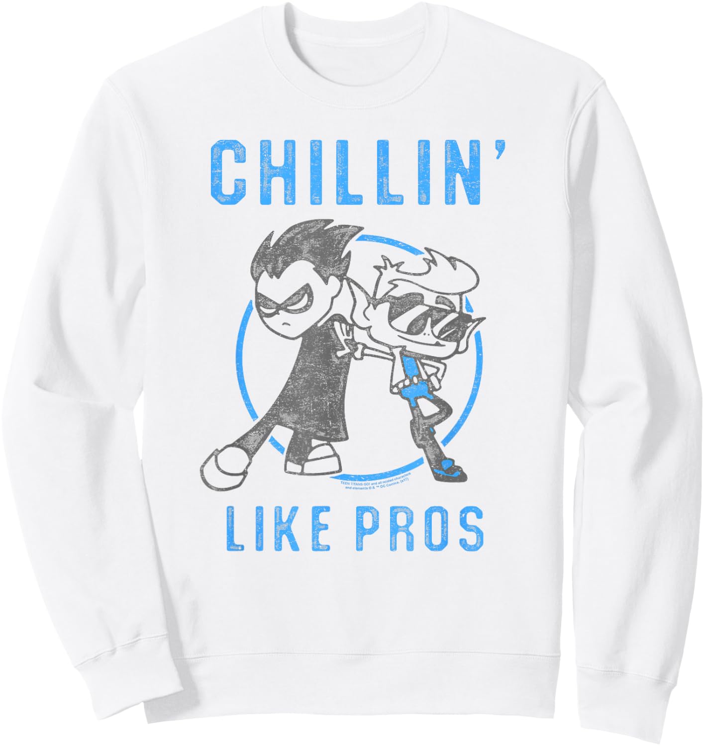 Teen Titans Go Beast Boy & Robin Like Pros Sweatshirt - Sweatshirt | White