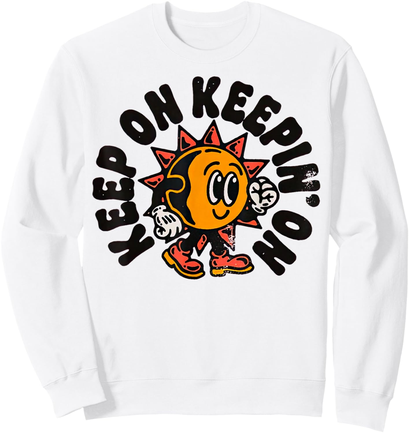 Front Keep On Keepin On Sweatshirt - Sweatshirt | White