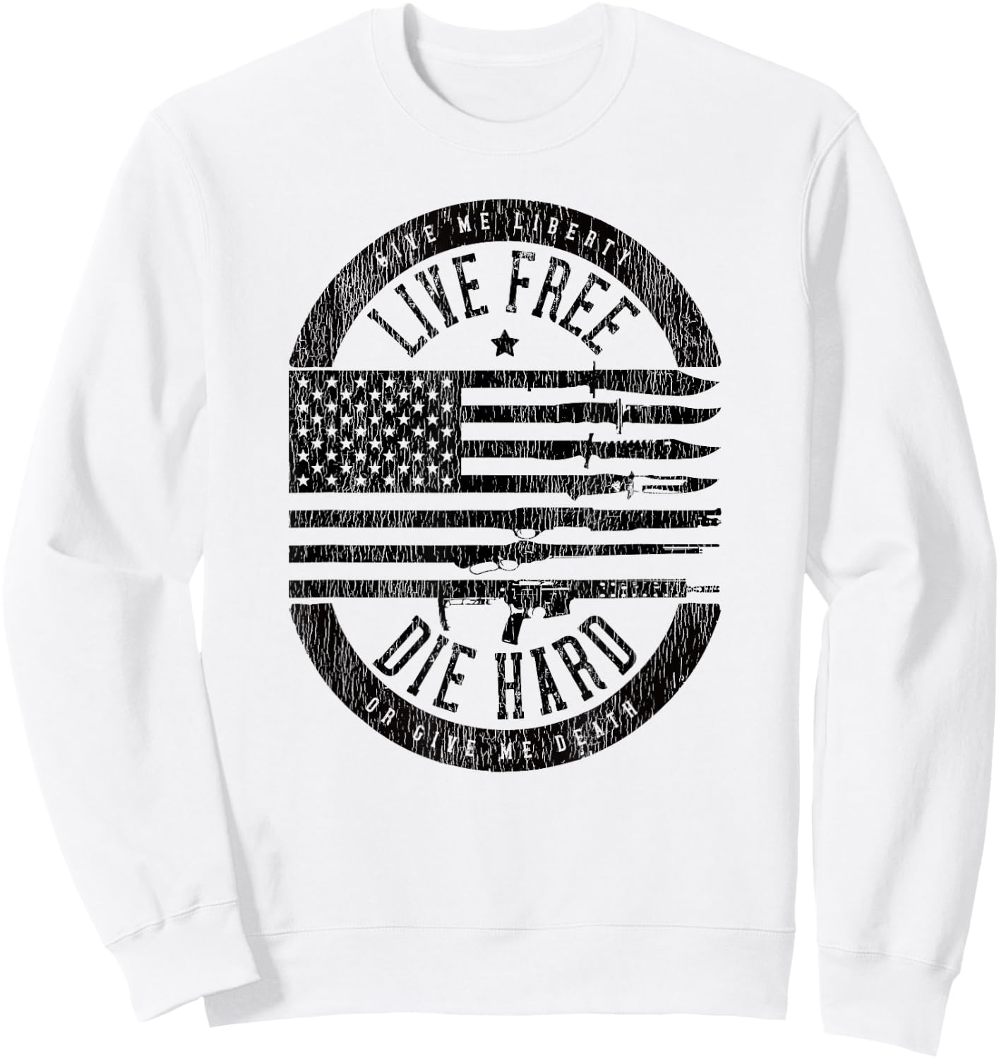 Live Free Die Hard Sweatshirt - Sweatshirt | White