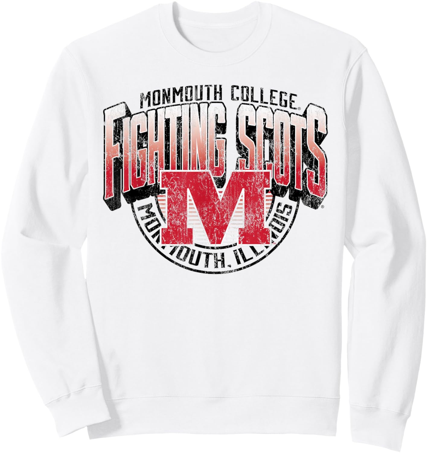Monmouth College Fighting Scots Vintage Major Gray Sweatshirt - Sweatshirt | White