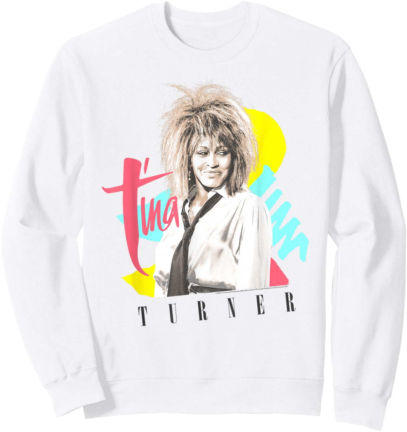 Tina Turner Retro Strokes and Shapes Sweatshirt - Sweatshirt | White