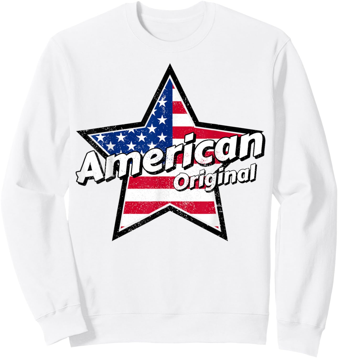 American Original Amerika Flagge Shirt | Stolze Damen Amerikanische Sweatshirt - Sweatshirt | White