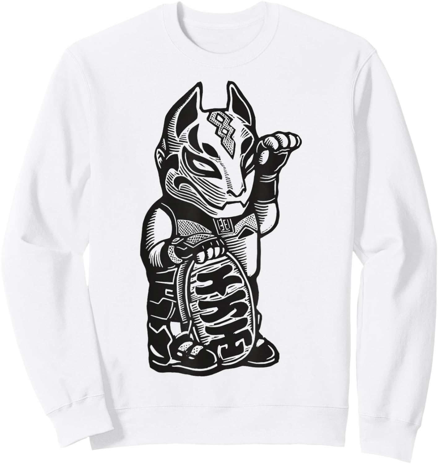 Fortnite Drift Wood Carved Art Print Logo Sweatshirt - Sweatshirt | White