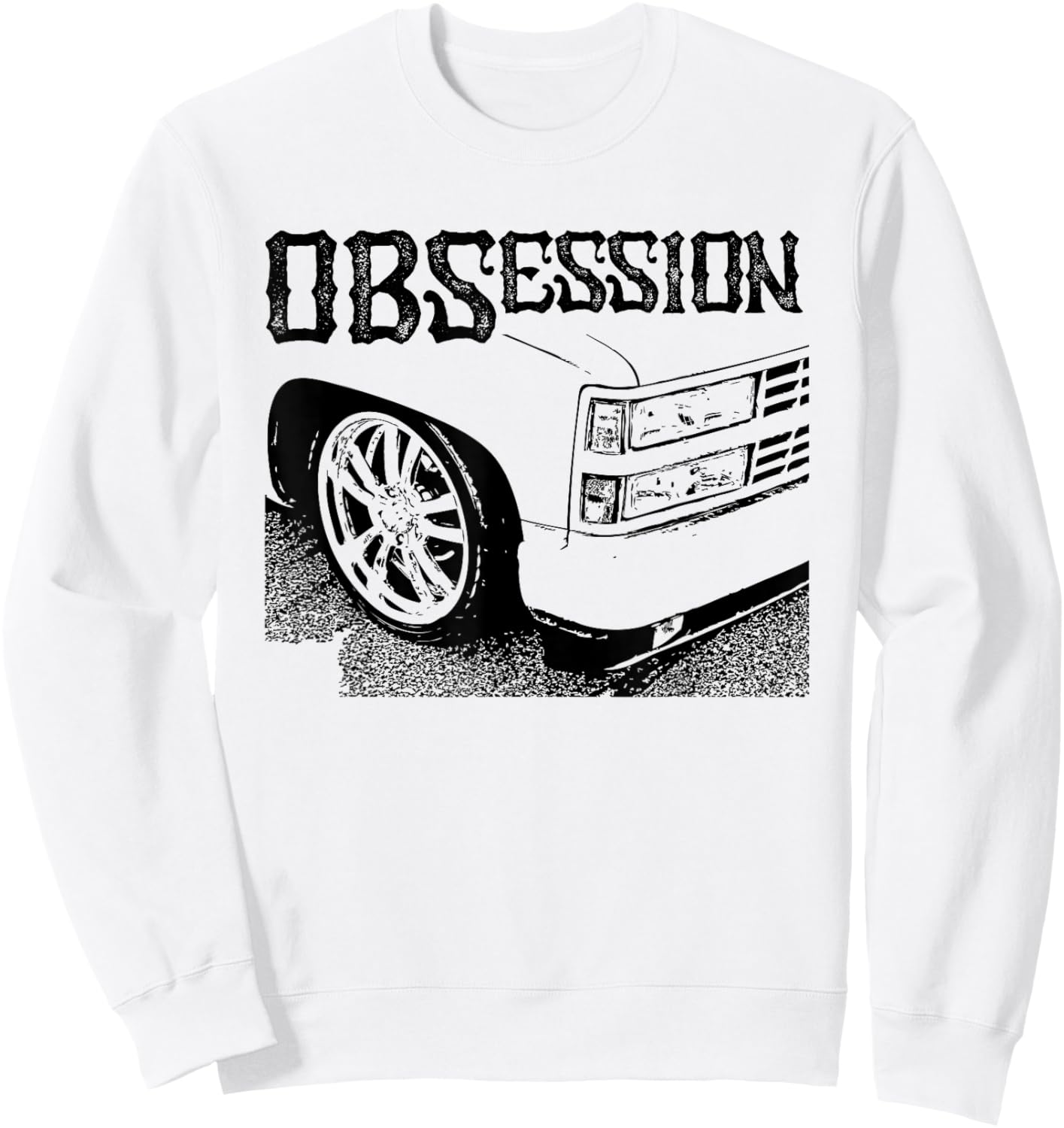 OBS Single Cab Truck Old Body Style Retro Vintage CK Truck Sweatshirt - Sweatshirt | White