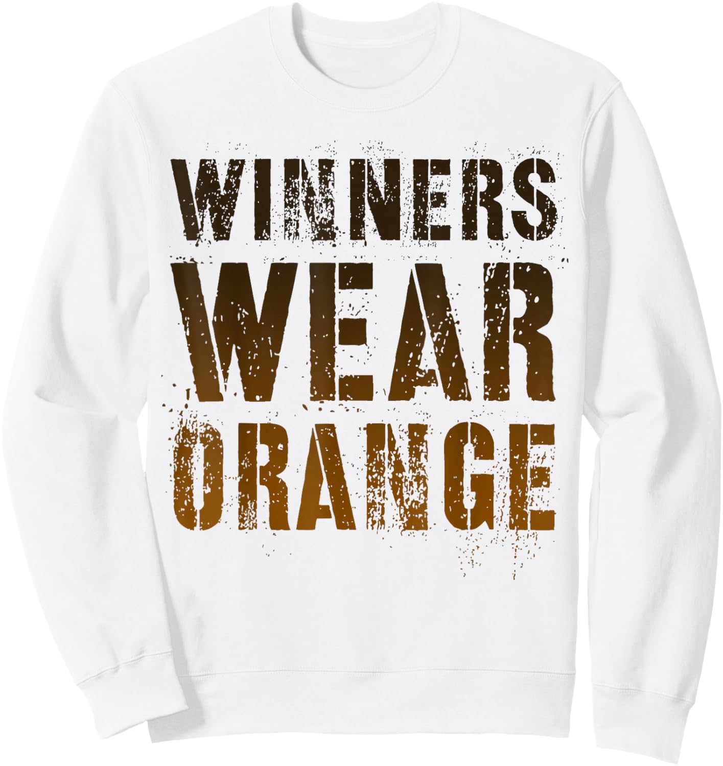 Vintage WINNERS WEAR ORANGE Summer Camp Team War Game Crew Sweatshirt - Sweatshirt | White