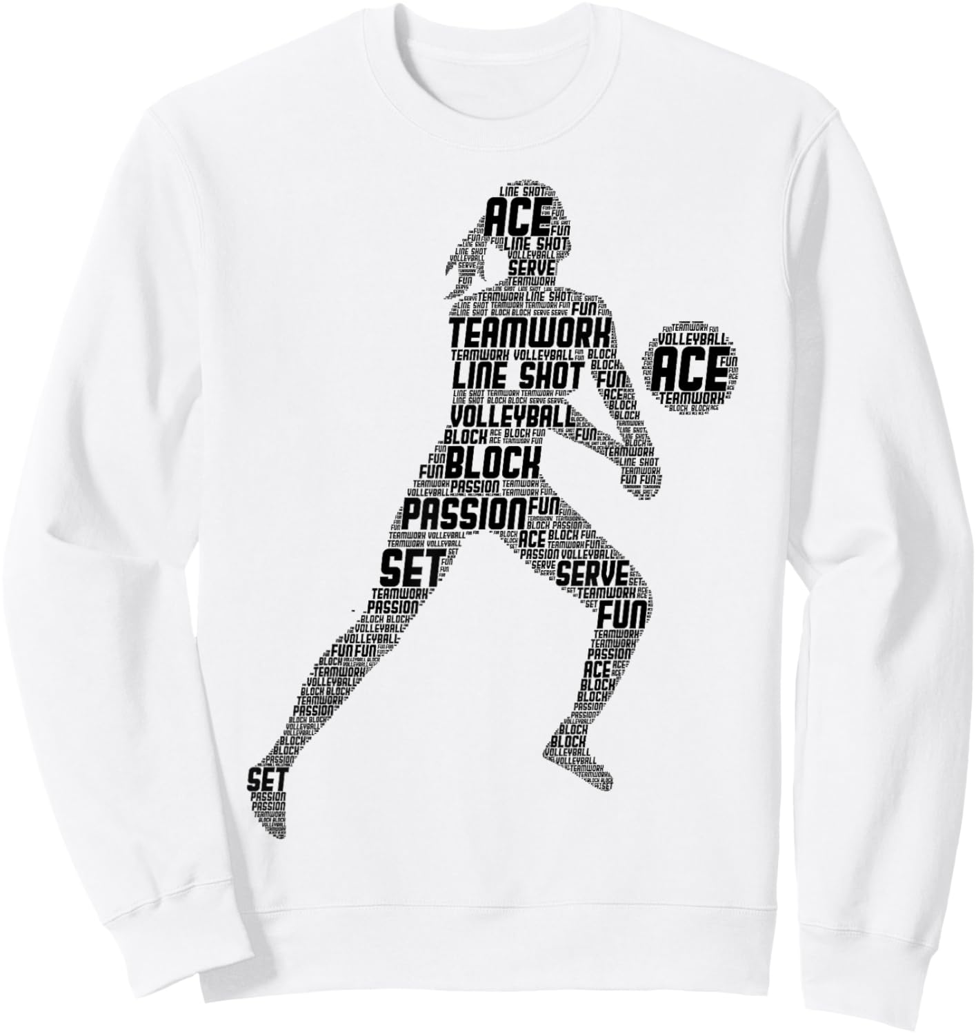 Volleyball Girls Volleyball Girl Women Ladies Sweatshirt - Sweatshirt | White