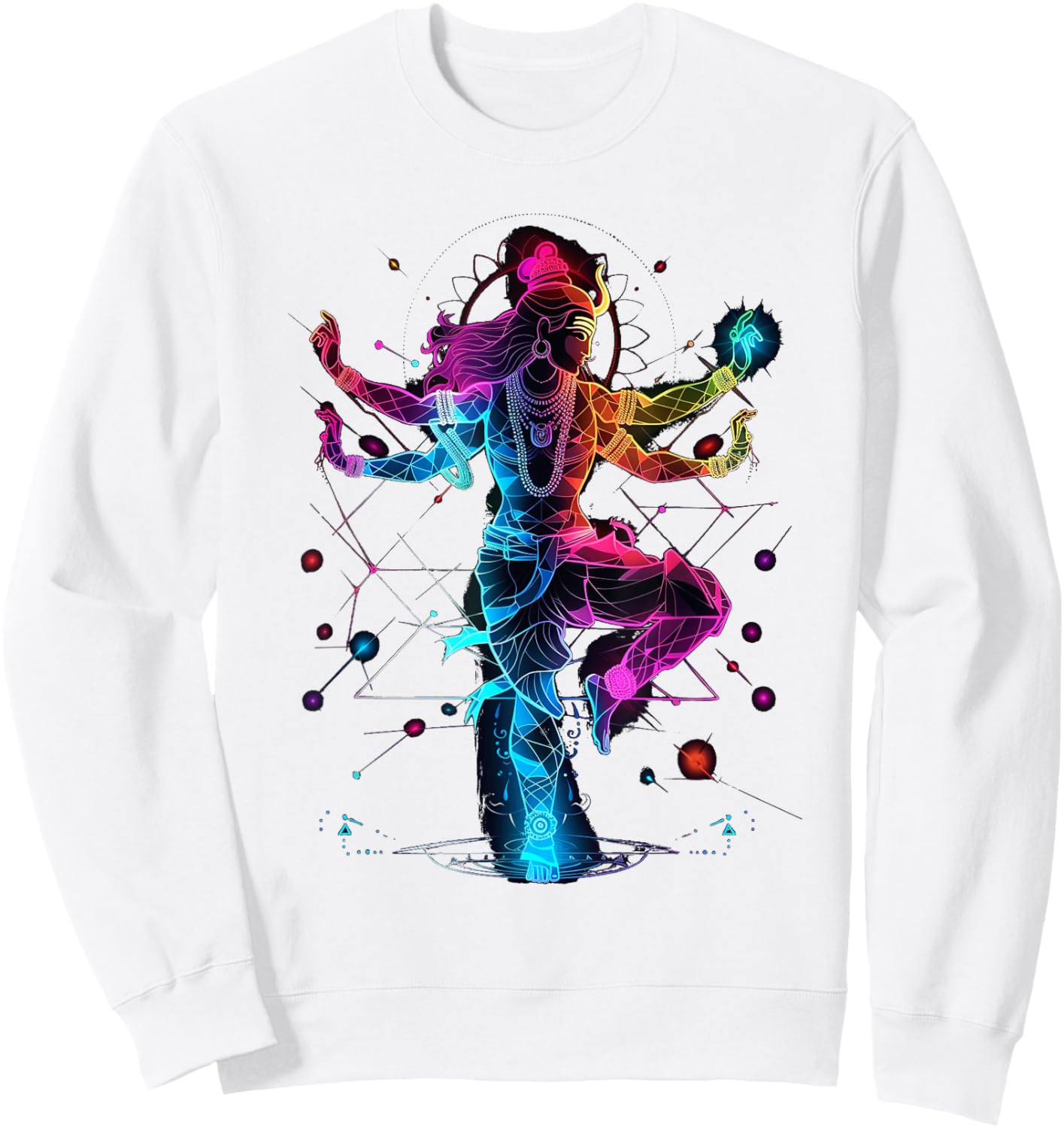 Shiva spiritual hindu god tandava dance yoga meditation Sweatshirt - Sweatshirt | White