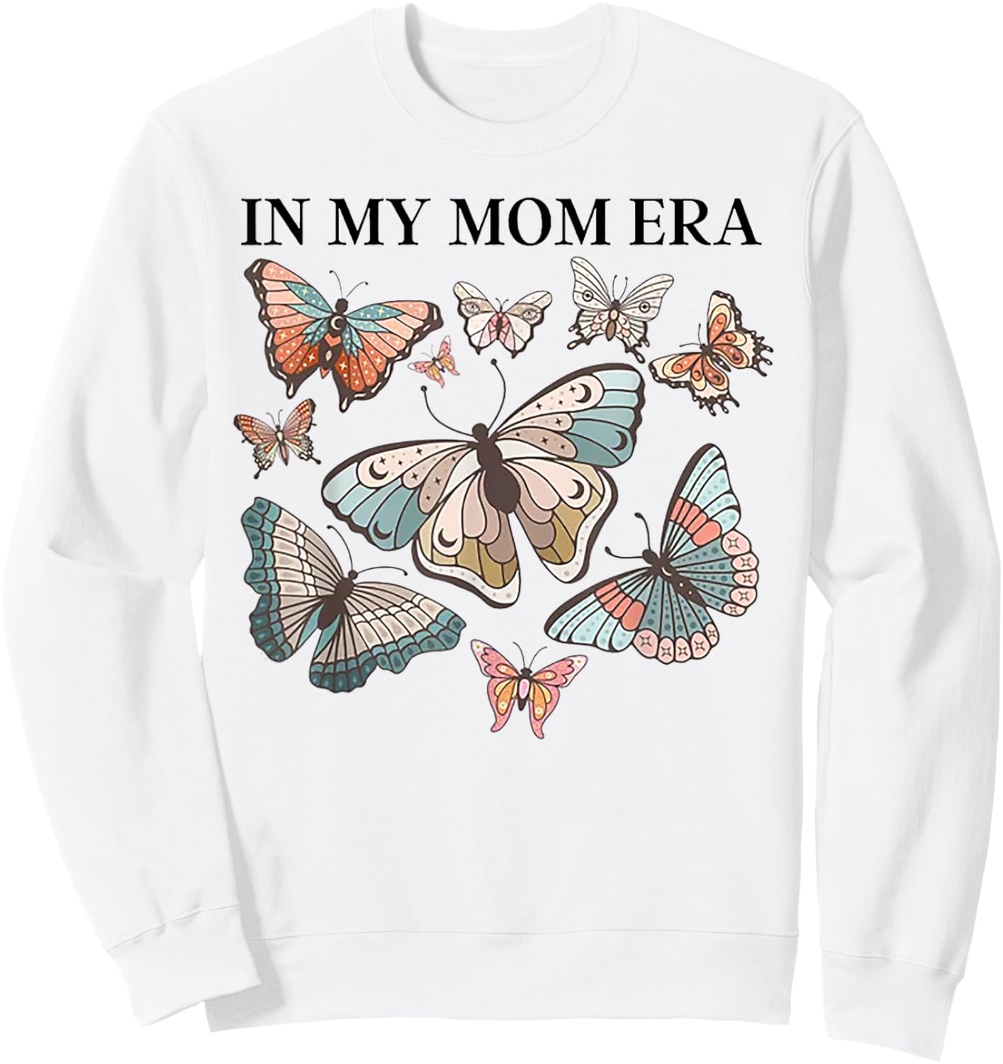 In My Mom Era Butterfly Sweatshirt - Sweatshirt | White