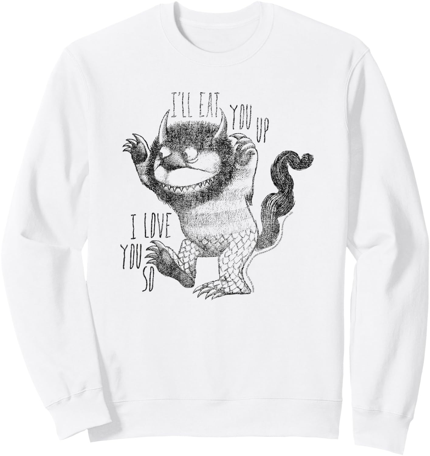 Where The Wild Things are I'll Eat You Up Sweatshirt - Sweatshirt | White