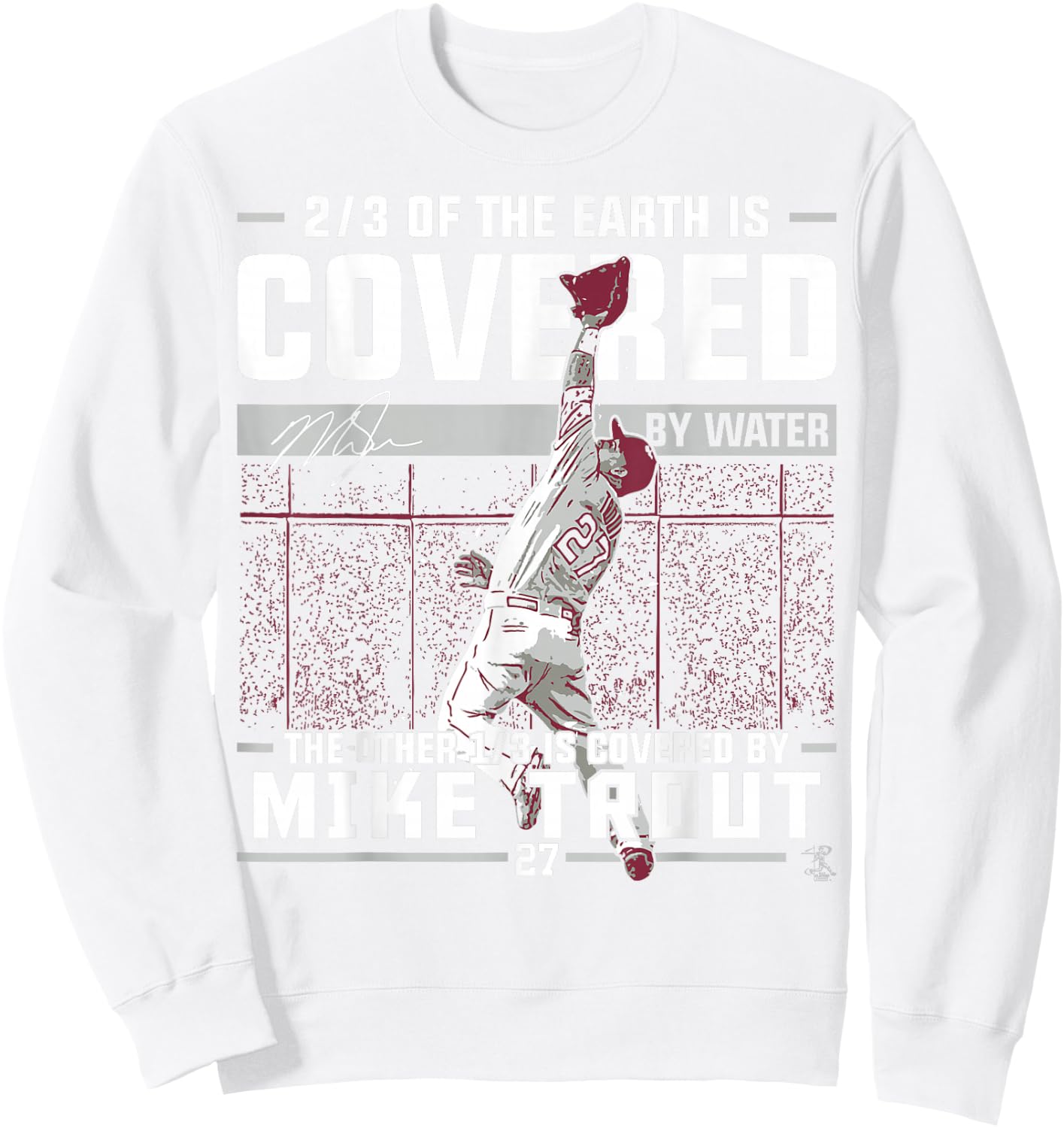 Mike Trout Covered by - Apparel Sweatshirt - Sweatshirt | White
