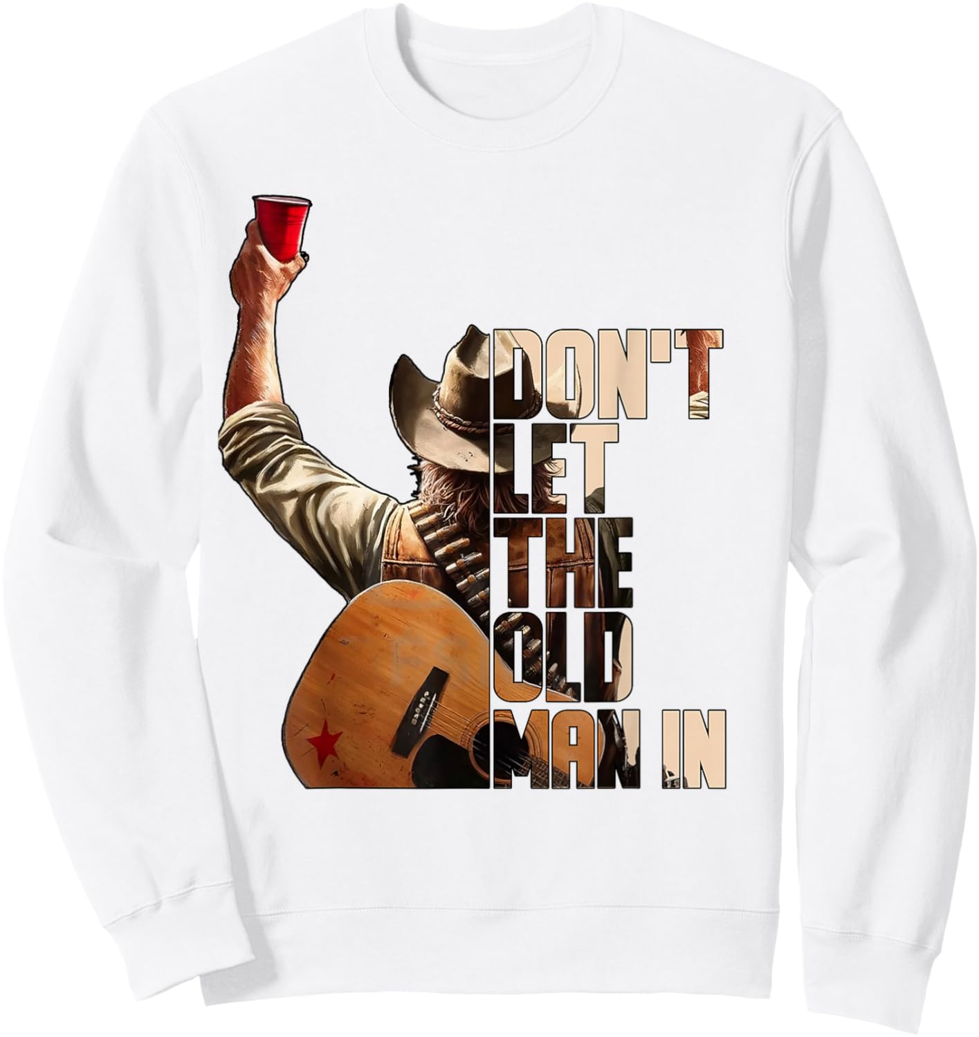 Don't LET The Old Man in White Version Sweatshirt - Sweatshirt | White