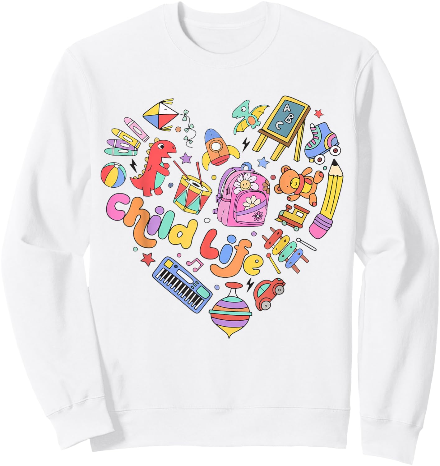 Retro Child Life Specialist Play Therapy Child life Intern Sweatshirt - Sweatshirt | White