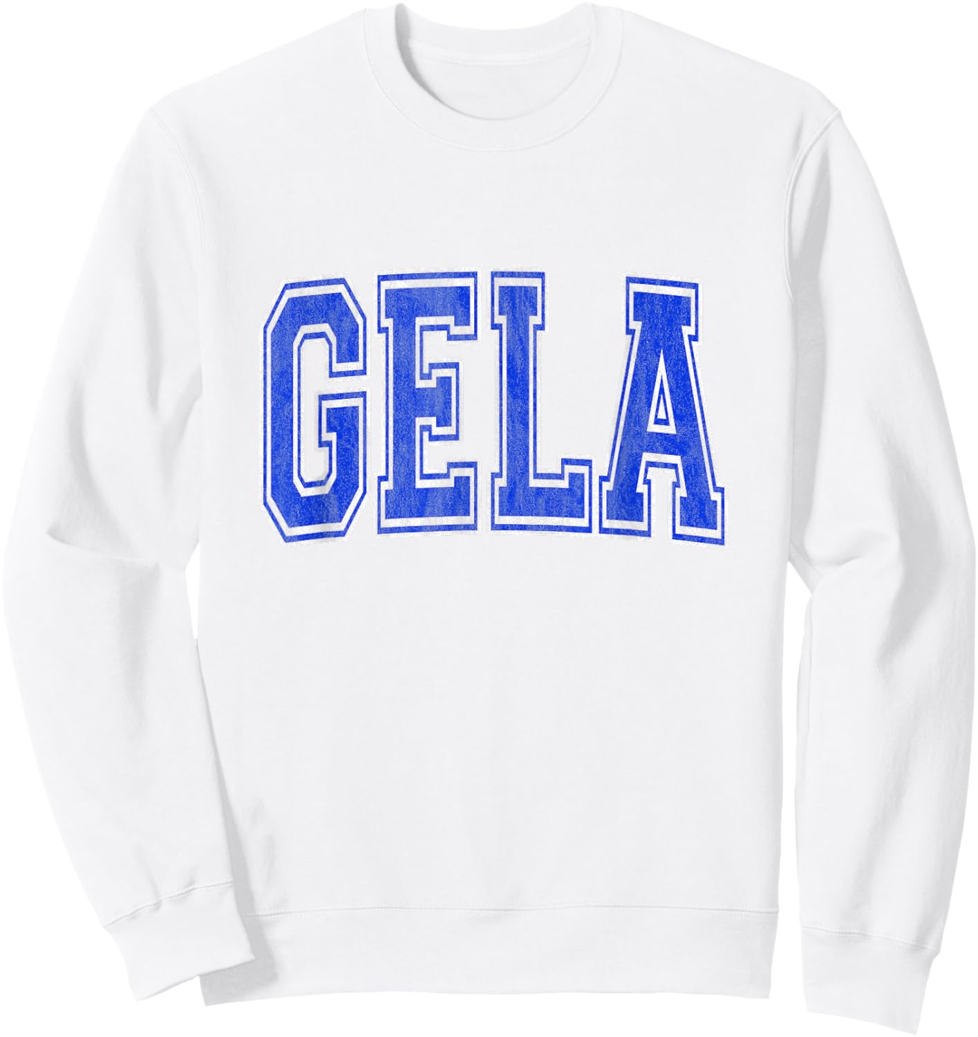 Gela Italy - Gela Varsity Logo - Gela Italia Sweatshirt - Sweatshirt | White