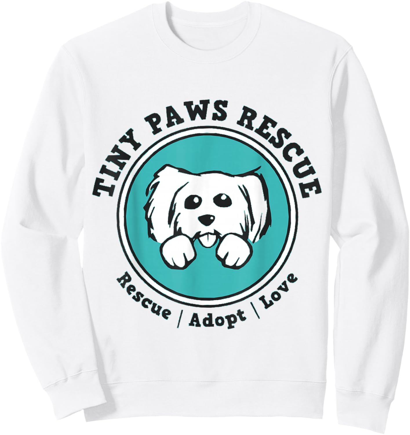 Tiny paws dog logo Sweatshirt - Sweatshirt | White