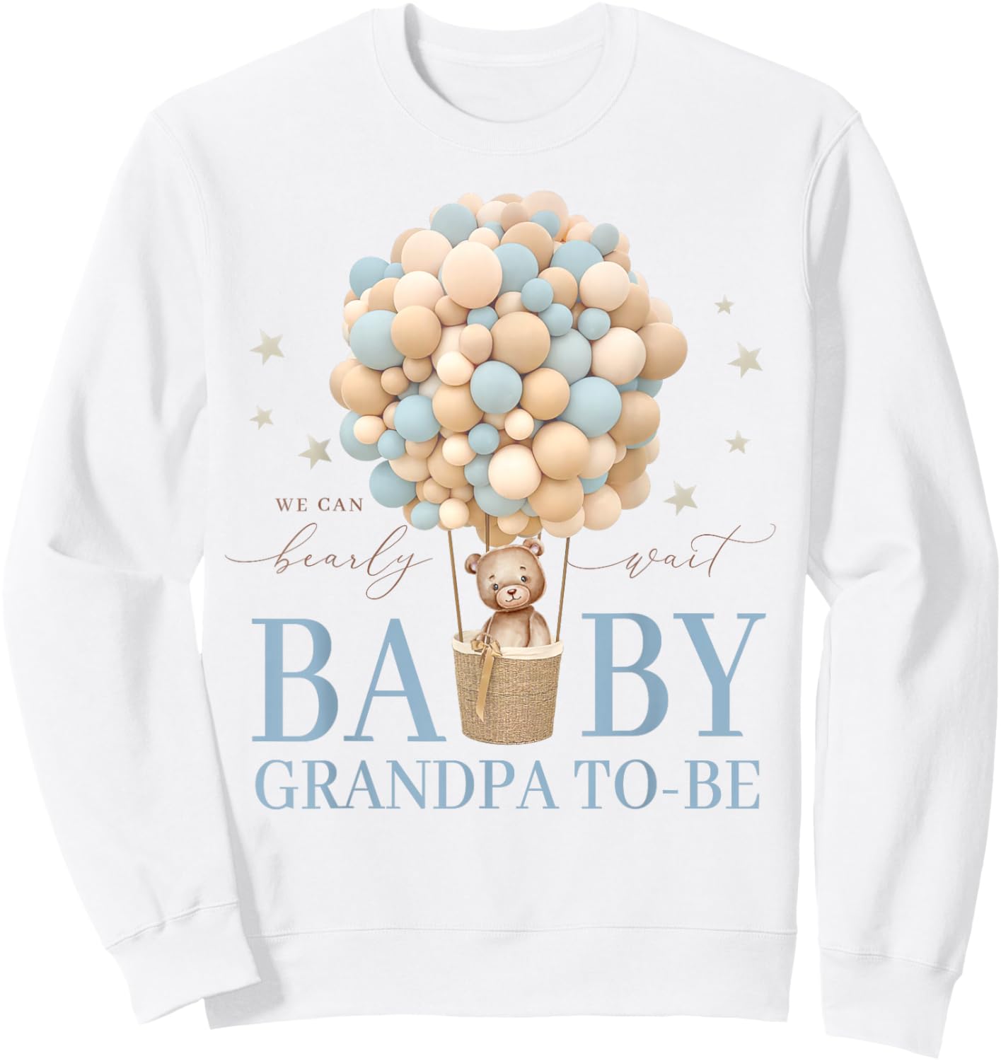 Grandpa We Can Bearly Wait Baby Shower Bear Family Matching Sweatshirt - Sweatshirt | White