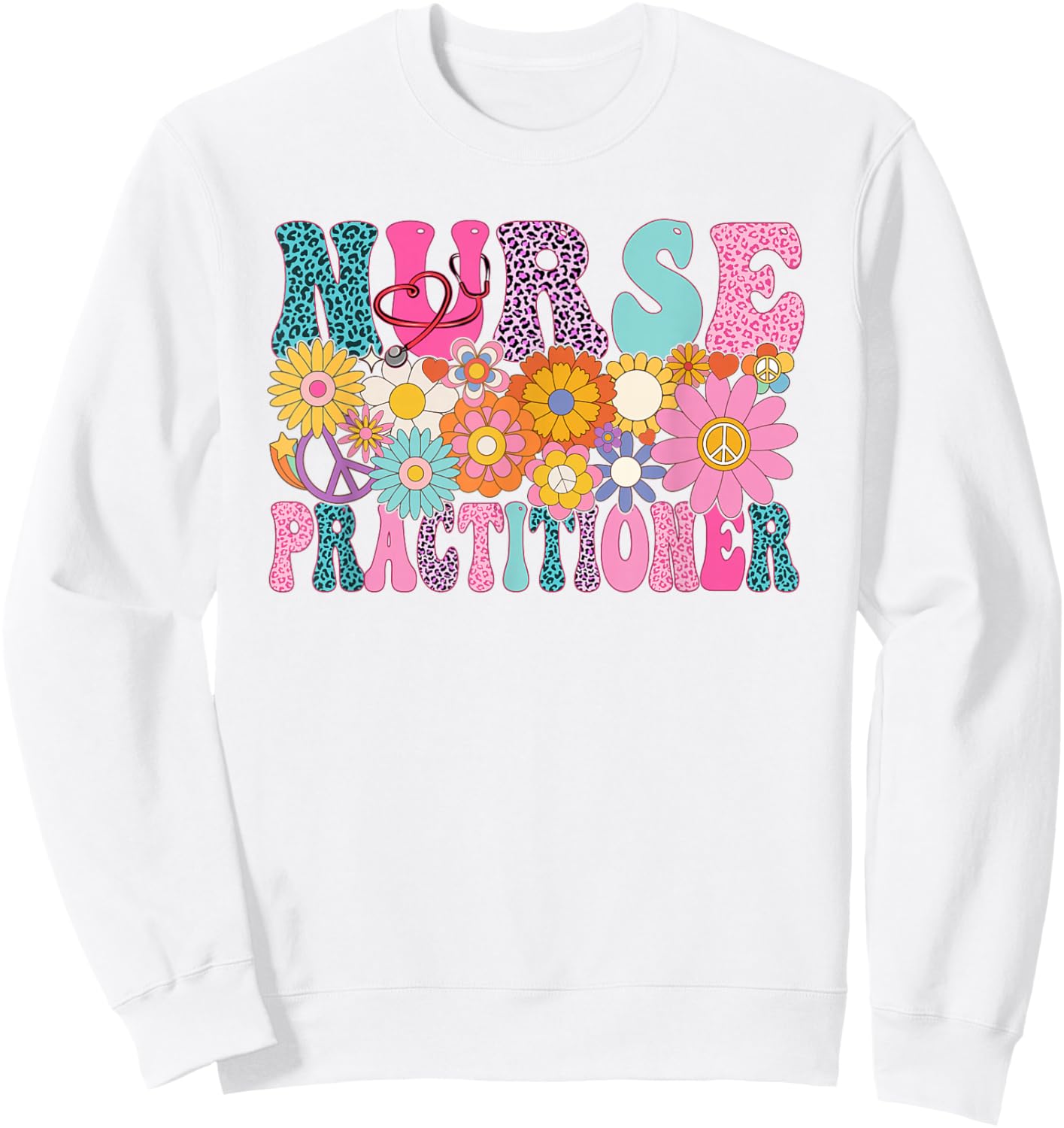 Nurse Practitioner Week Groovy Appreciation Day Sweatshirt - Sweatshirt | White