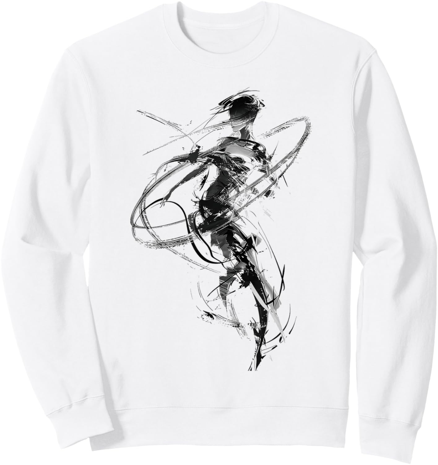 Women Abstract Artist Drawing Human Art Women , white, S Sweatshirt - Sweatshirt | White