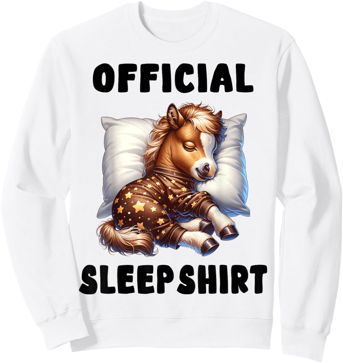 Horse - Official Sleepshirt Pajamas Nightgown Sweatshirt - Sweatshirt | White