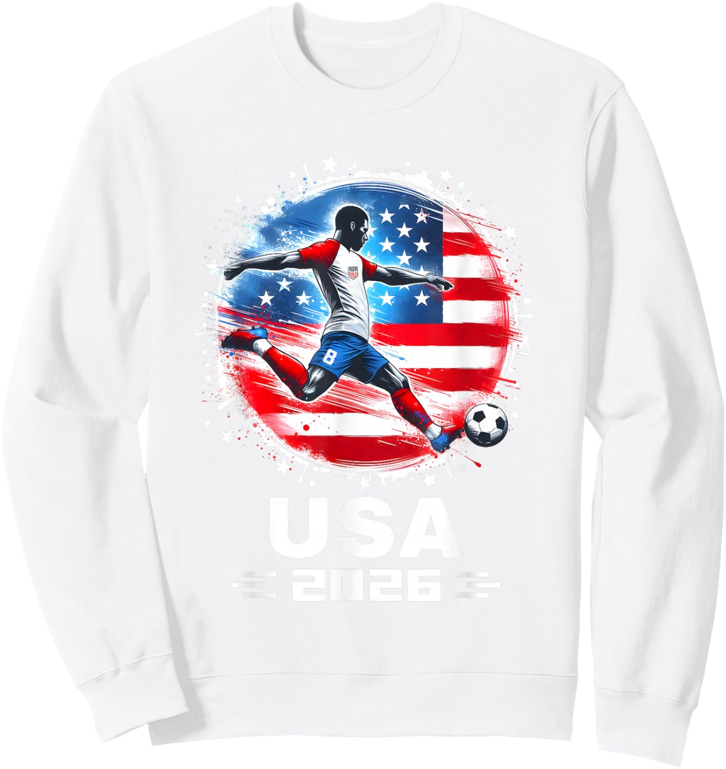 USA 2026 United States Sport USA 2026 Ball 2026 USA Sweatshirt - Sweatshirt | White