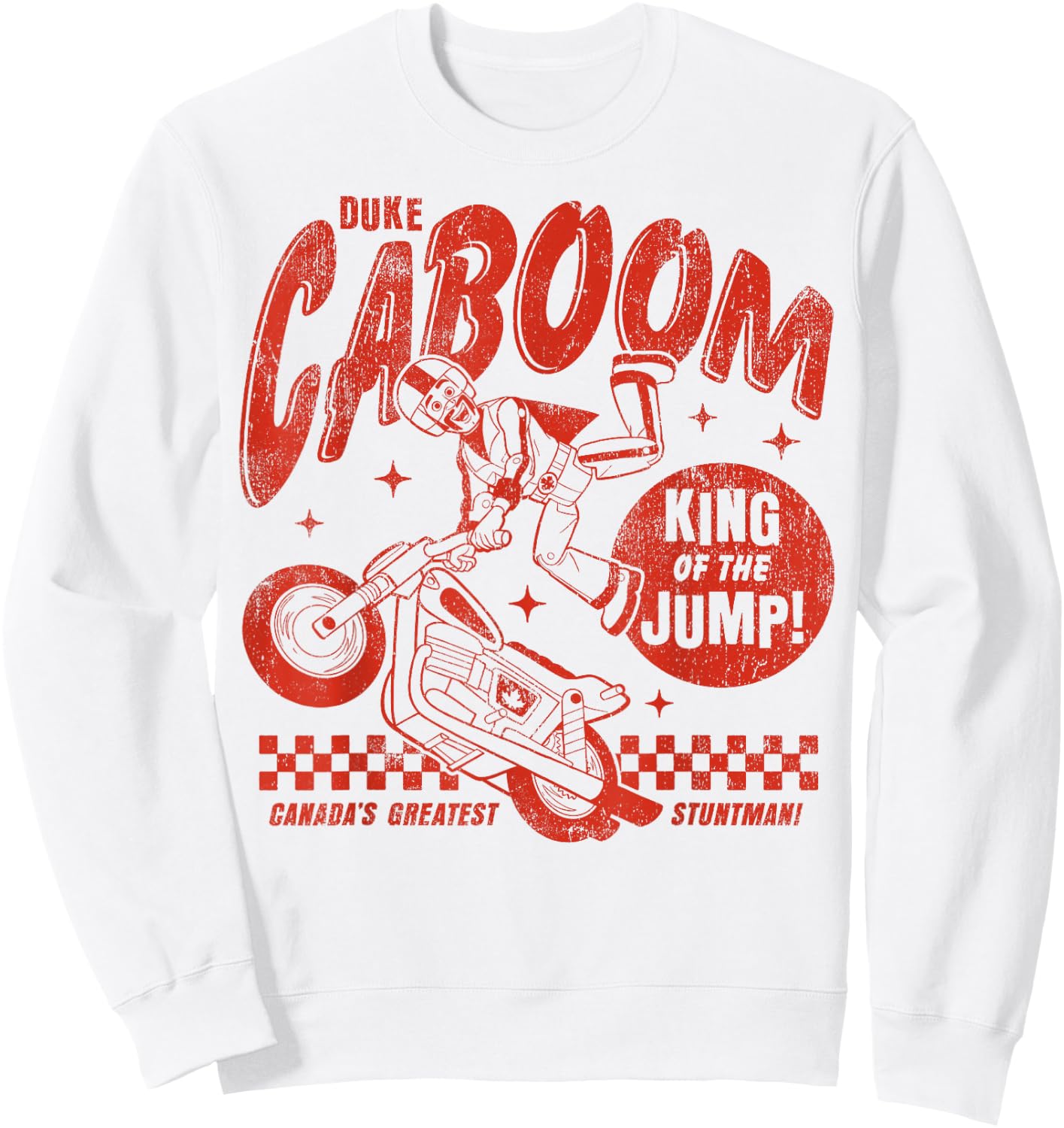 Disney Pixar Toy Story Duke Caboom Greatest Stuntman Sweatshirt - Sweatshirt | White