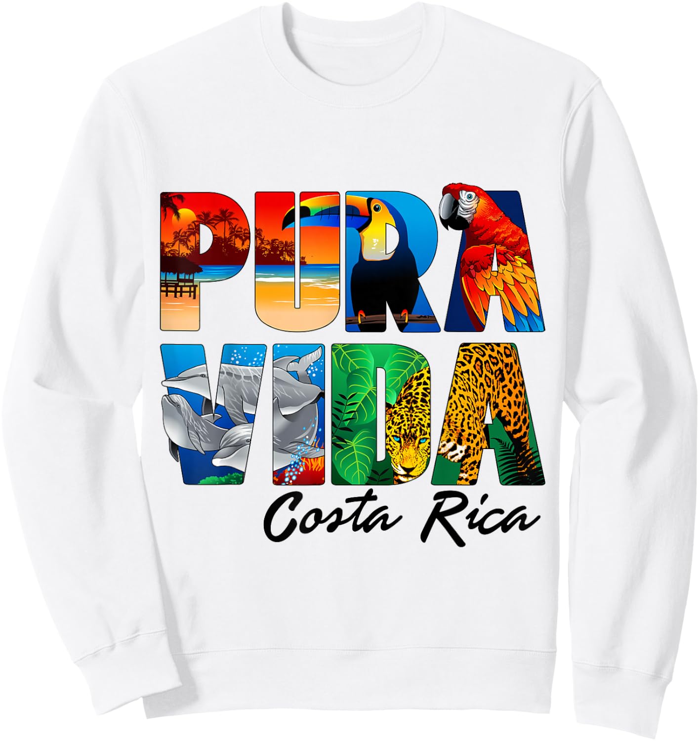 Costa Rica pura vida Sweatshirt - Sweatshirt | White