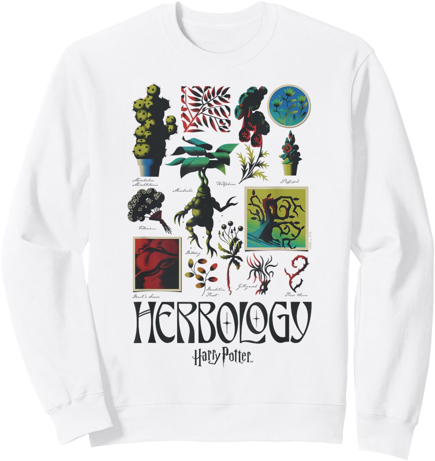 Harry Potter Herbology Textbook Sweatshirt - Sweatshirt | White