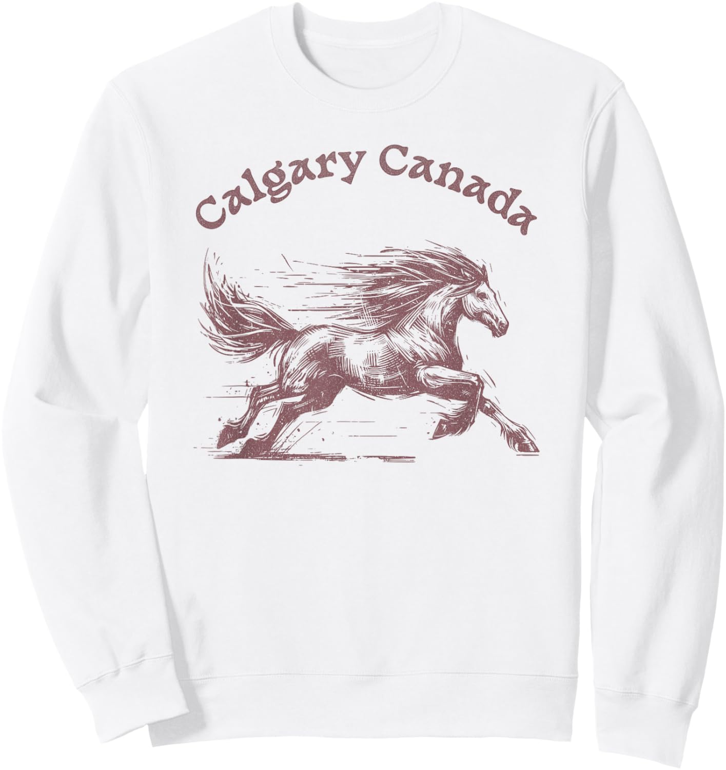 Calgary Canada Horse Rodeo Sweatshirt - Sweatshirt | White
