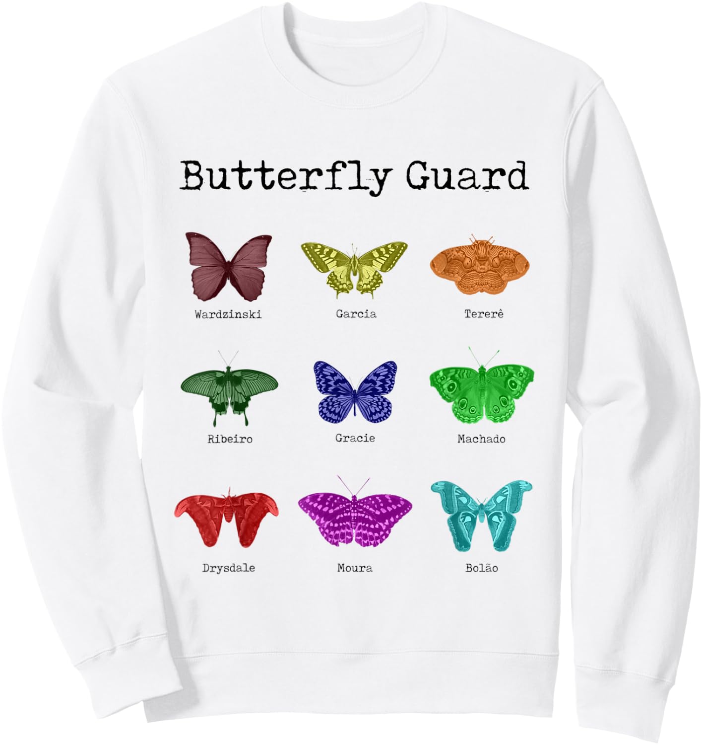 MMA, Brazilian Jiu Jitsu (BJJ) Butterfly Guard Sweatshirt - Sweatshirt | White