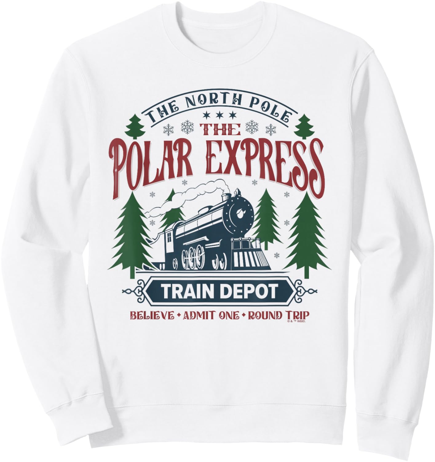 The Polar Express Train Depot Sweatshirt - Sweatshirt | White