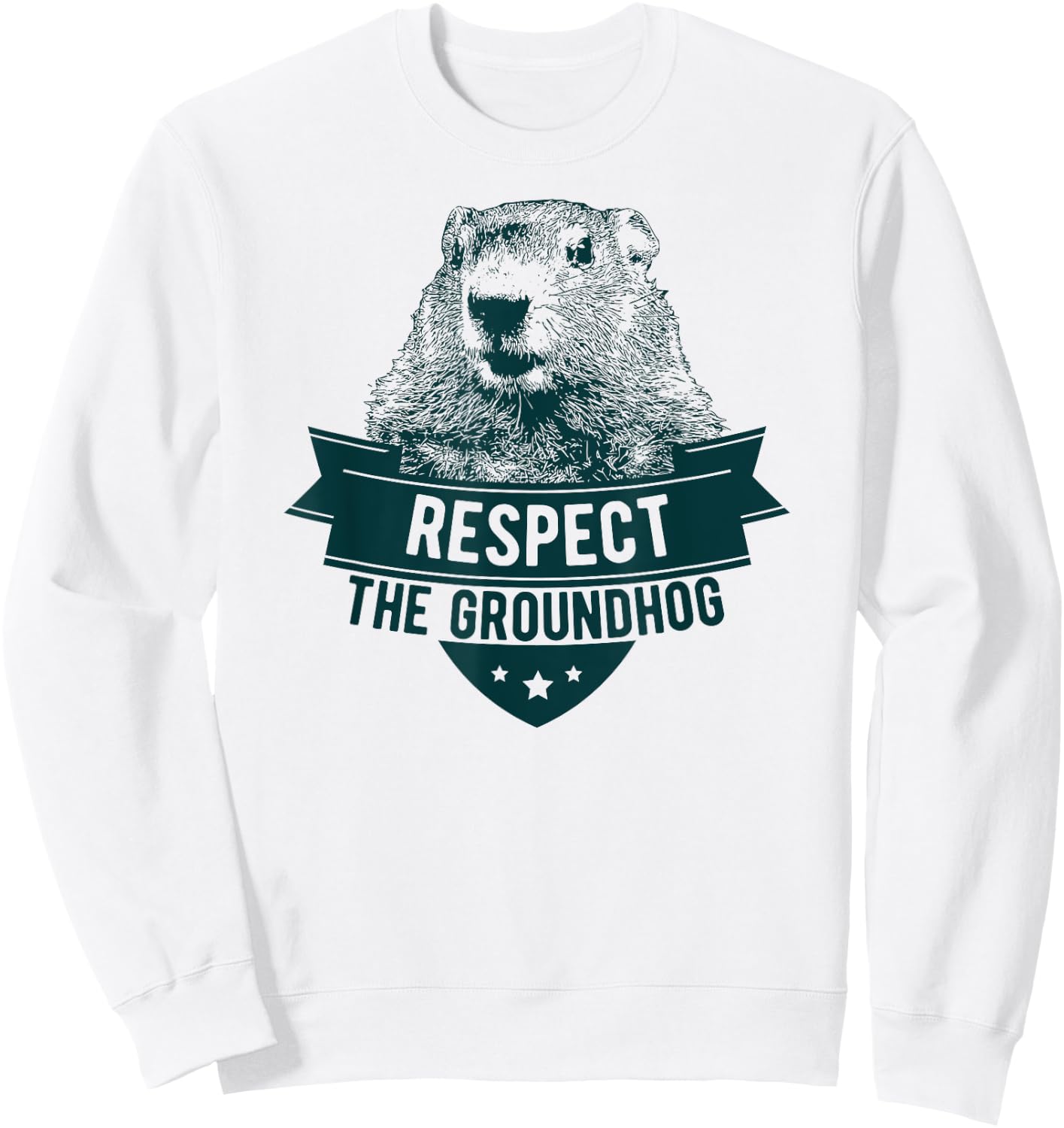 Respect The Groundhog Sweatshirt - Sweatshirt | White