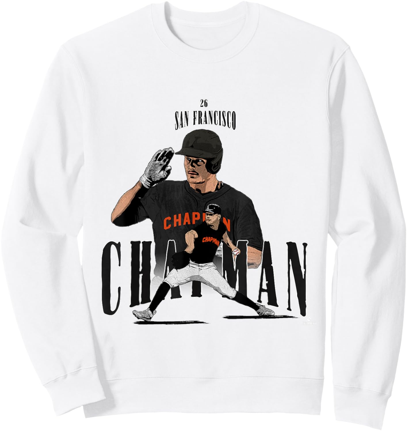 Matt Chapman | San Francisco Baseball Players | MLBMCN3002 Sweatshirt - Sweatshirt | White