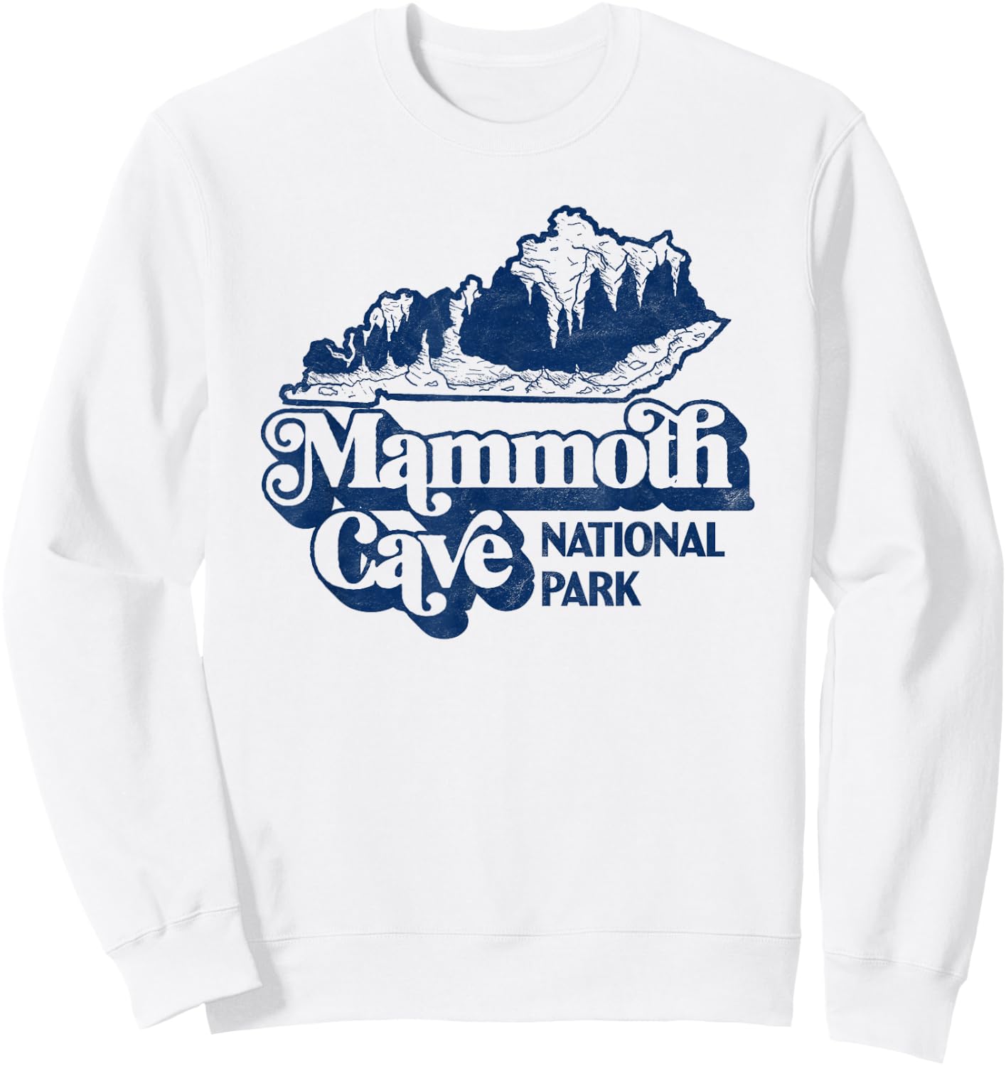 Mammoth Cave National Park Kentucky Cavern Vintage Retro Sweatshirt - Sweatshirt | White