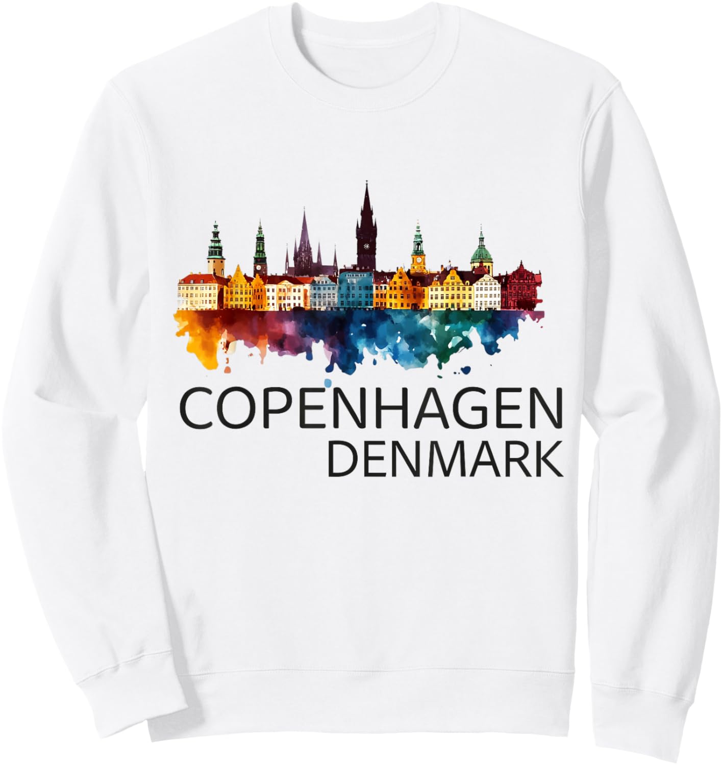 Copenhagen Souvenir Denmark Skyline Proud Danish Men Women Sweatshirt - Sweatshirt | White