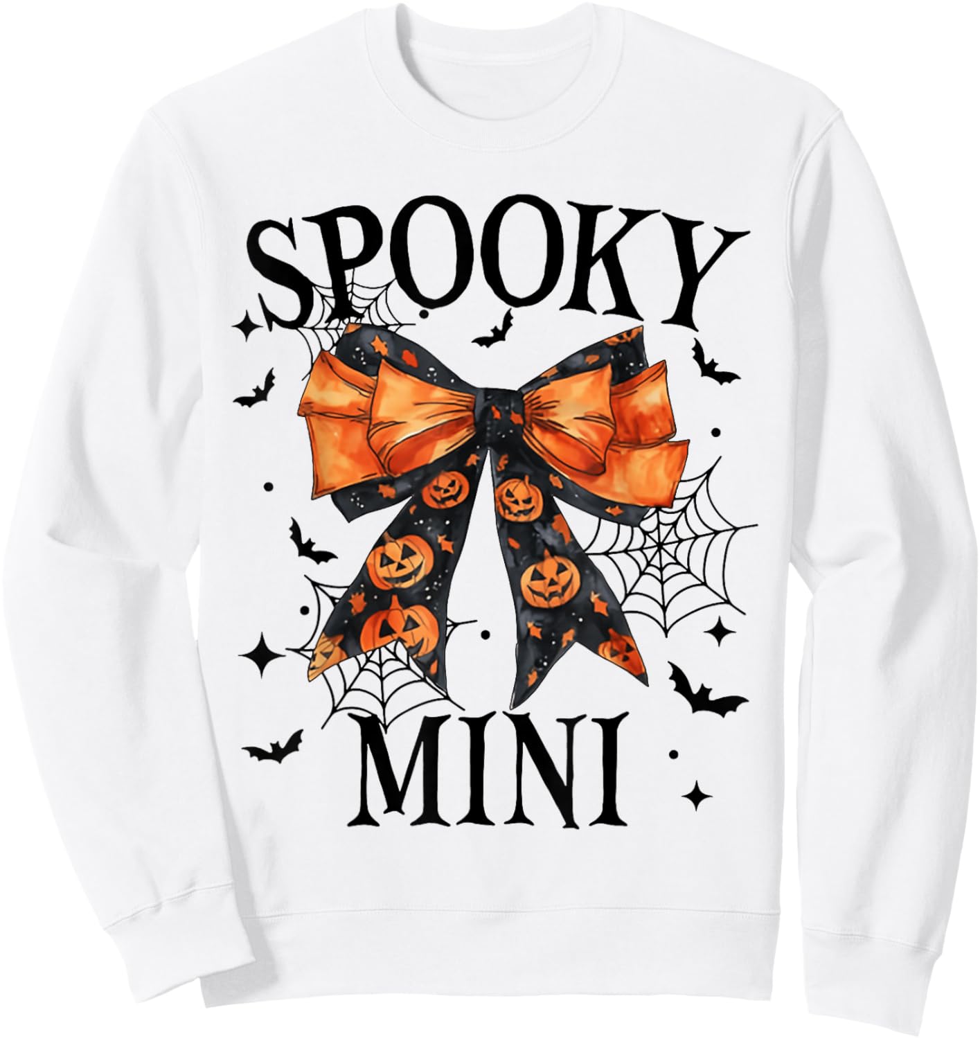 Spooky Mama Mini Coquette Halloween Spooky vibes Sweatshirt - Sweatshirt | White