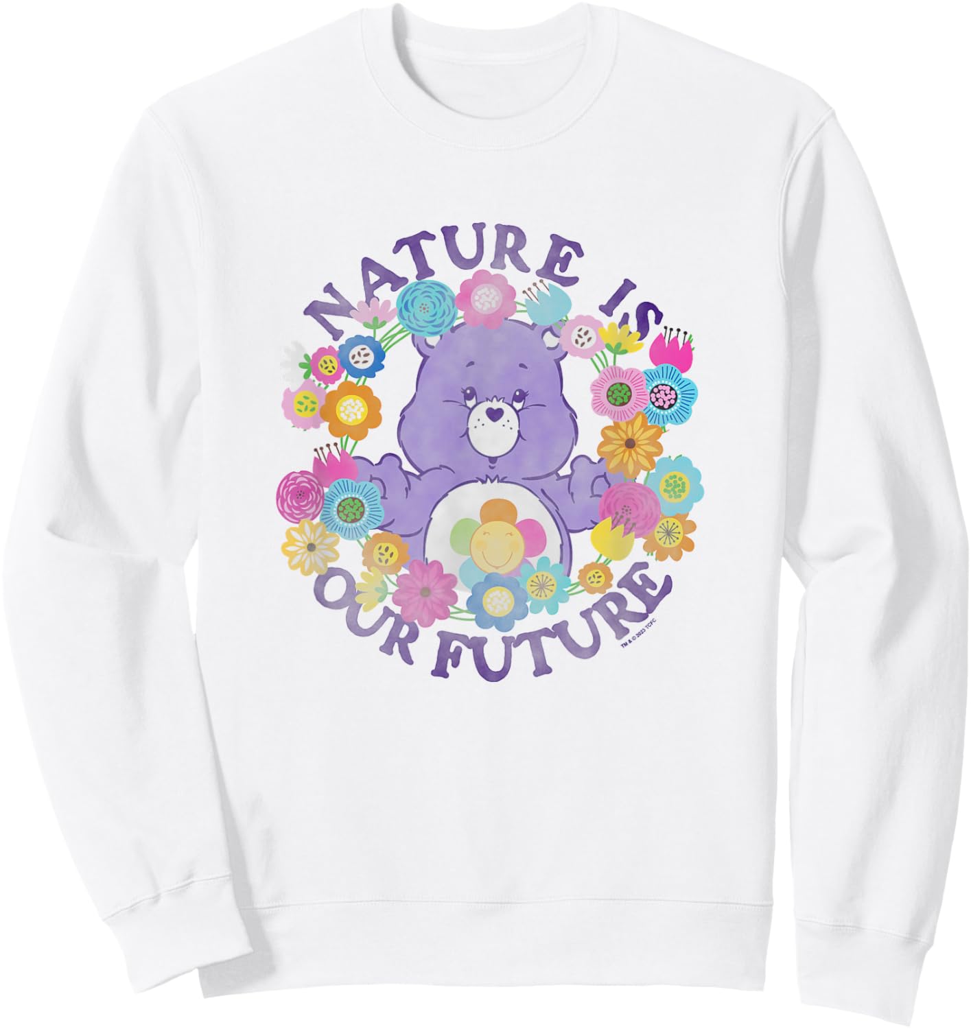 Care Bears Earth Day Nature Is Our Future Harmony Vintage Sweatshirt - Sweatshirt | White